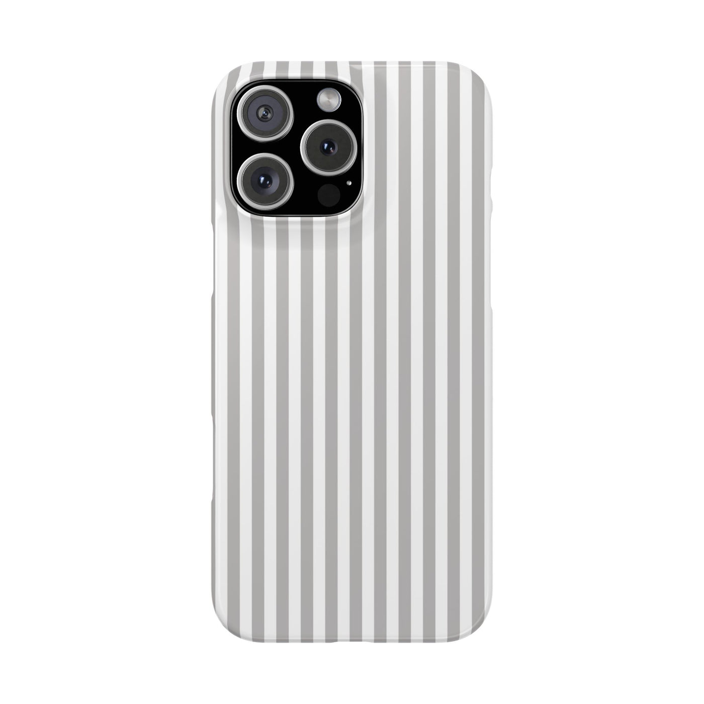 Slim Light Grey Striped Cute Phone Case for Iphone 16 - | iPhone 15 Pro Max Case | iPhone 14 Case Iphone 13 12 11 10 9 8 7 Gift for Her - Studio40ParkLane