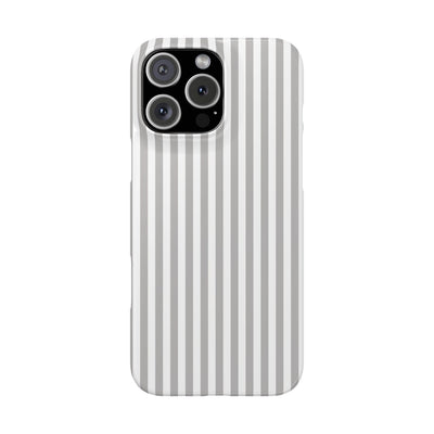 Slim Light Grey Striped Cute Phone Case for Iphone 16 - | iPhone 15 Pro Max Case | iPhone 14 Case Iphone 13 12 11 10 9 8 7 Gift for Her - Studio40ParkLane