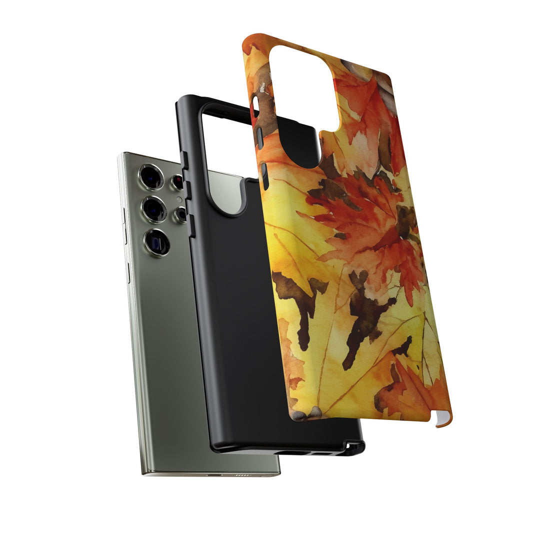 Impact Resistant, Fall Leaves, Cute Phone Cases for Samsung S24, S23, S22, S21, IPhone 15 pro Iphone 14 pro Iphone 13 IPhone 12 Iphone 11 - Studio40ParkLane