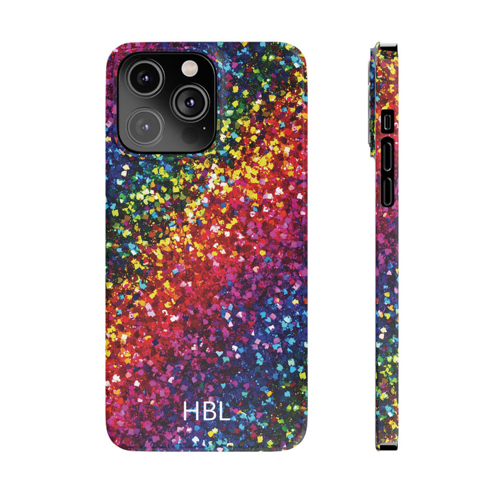 Slim Personalized Slim Muted Faux Play on Glitter Effect Cute Phone Cases for Iphone 16 Pro Max | iPhone 15 Case | iPhone 15 Pro Max Case, Iphone 14, Iphone 14 Pro Max, Iphone 13 12 11 8 7 - Studio40ParkLane