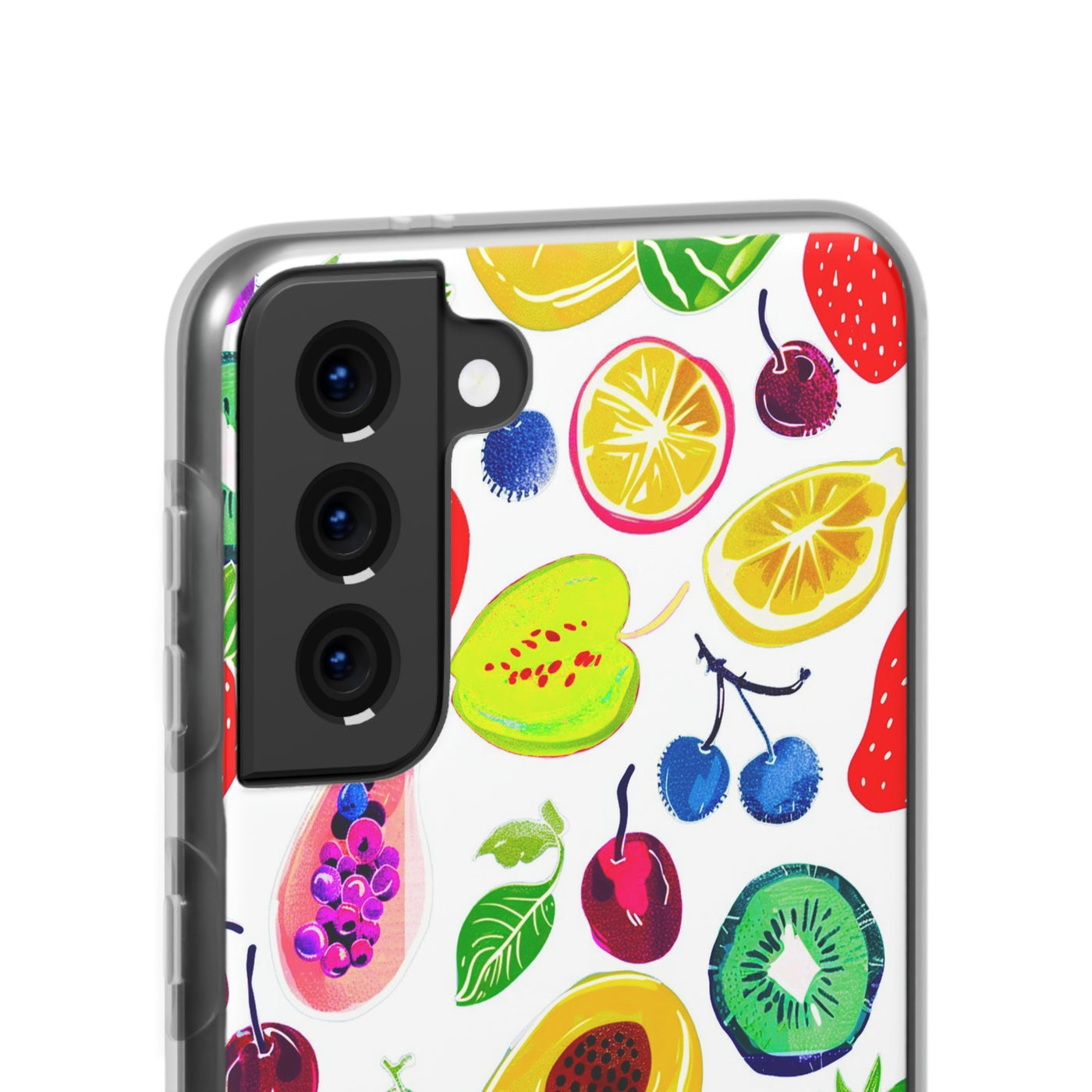 Cute Flexi Phone Cases, Summer Fruit Mix, Compatible with Samsung Galaxy S23, Samsung S22, Samsung S21, Samsung S20, Galaxy S20 Ultra