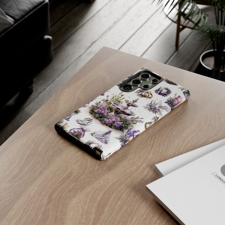 Impact Resistant, Lavender Wedding, Cute Phone Cases for Samsung S24, S23, S22, S21, IPhone 15 pro Iphone 14 pro Iphone 13 IPhone 12 Iphone 11 - Studio40ParkLane
