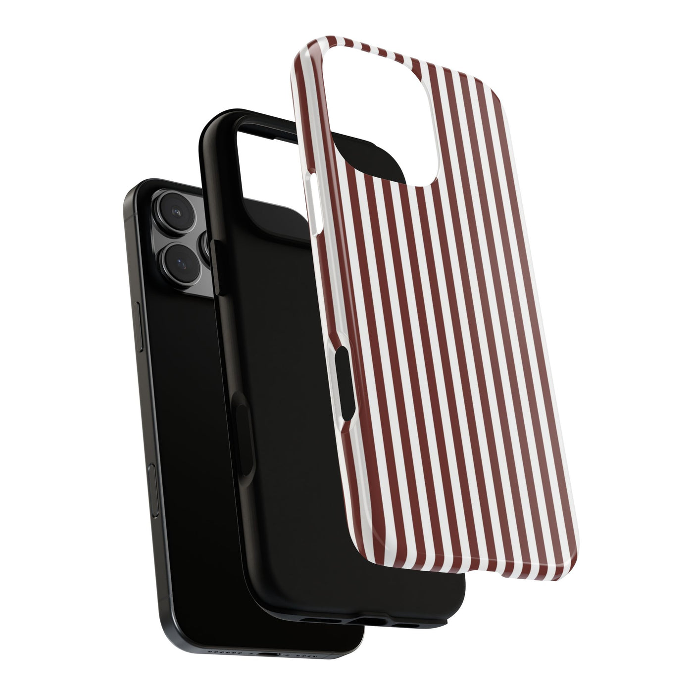 Tough Premium Chocolate Stripes Phone Case Gift for Her - For Apple iPhone 16 Pro Max 16e iPhone 15 Pro iPhone Iphone 14 Plus 13 Pro 12 SE XR - Studio40ParkLane