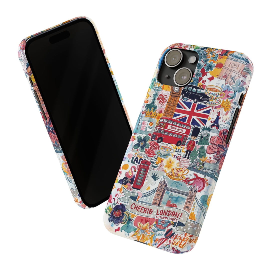 Slim London England Coquette Collage Cute Phone Case for Iphone 17 - | iPhone 16 Pro Max Case | iPhone 15 Case Iphone 14 13 12 11 10 9 8 7 - Studio40ParkLane