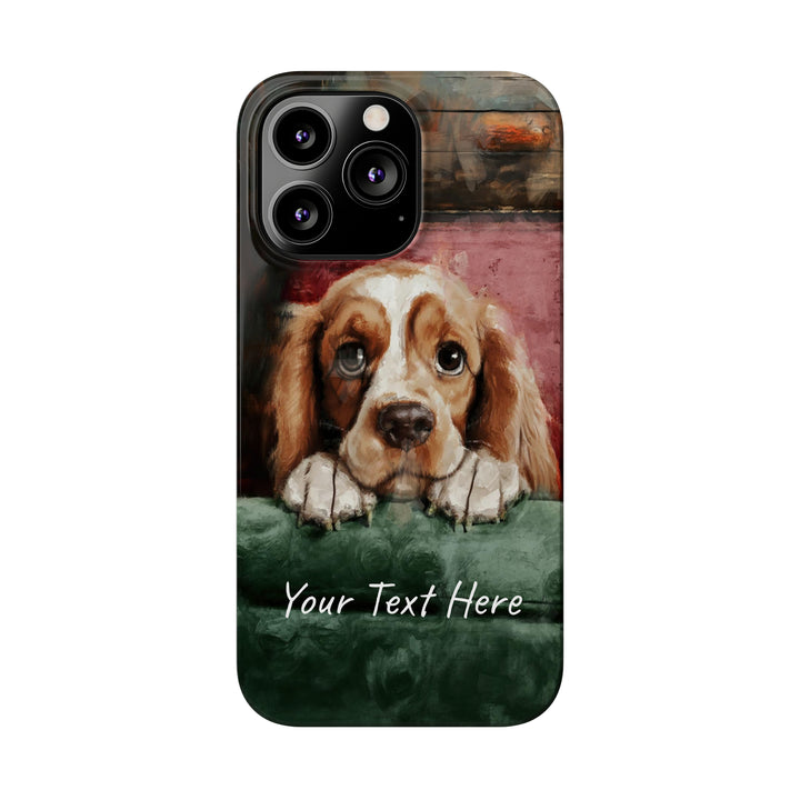 Slim Personalized Cute iPhone Cases - | iPhone 15 Case | iPhone 15 Pro Max Case, Iphone 14 Case, Iphone 14 Pro Max, Iphone 13, Cocker Spaniel Dog - Studio40ParkLane