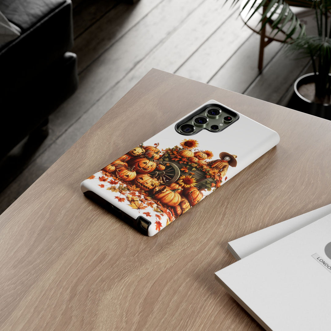 Impact Resistant, Fall Leaves Scarecrow, Cute Phone Cases for Samsung S24, S23, S22, S21, IPhone 15 pro Iphone 14 pro Iphone 13 IPhone 12 Iphone 11 - Studio40ParkLane
