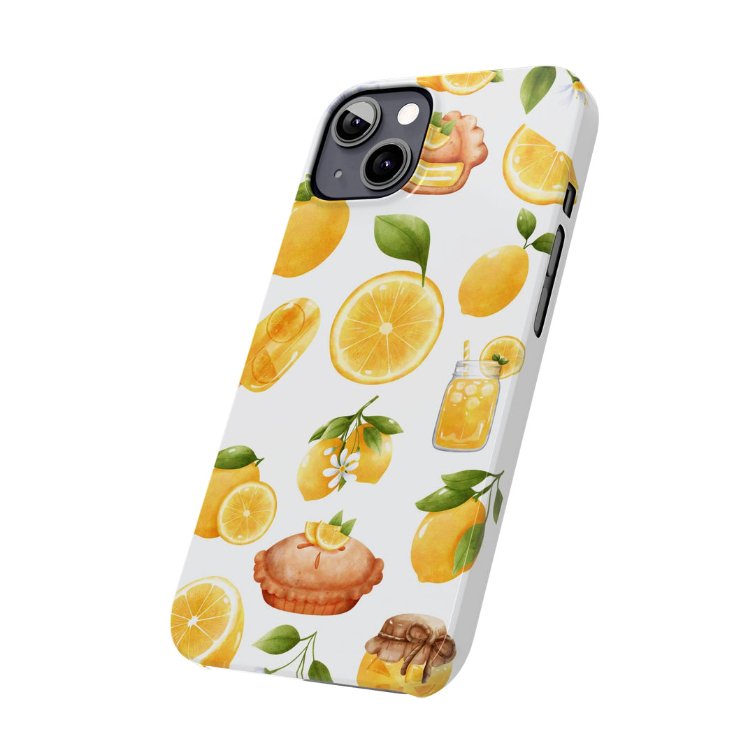 Slim Cute Phone Cases for Iphone - | iPhone 15 Case | iPhone 15 Pro Max Case, Iphone 14 Case, Iphone 14 Pro Max, Iphone 13, Summer Fruit Lemon - Studio40ParkLane