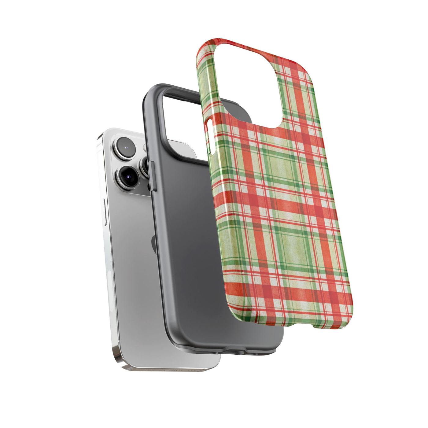 Aesthetic Tough Red Green Checkered Premium Phone Case - For iPhone 17 Pro Max iPhone 16 Pro iPhone 15 Iphone 14 Plus 13 Pro 12 11 10 XR XS - Studio40ParkLane