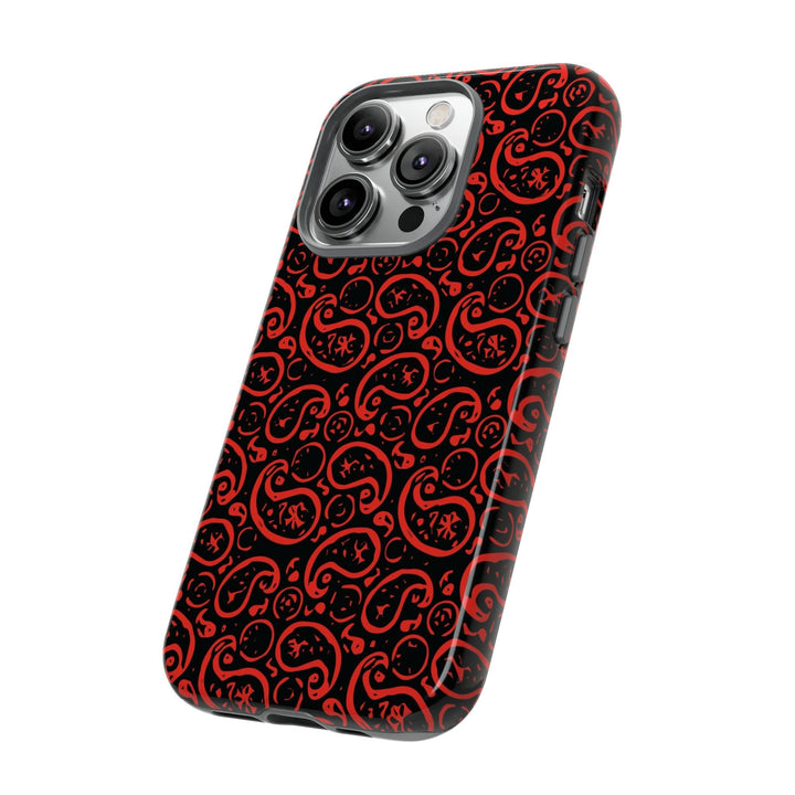Cute IPhone Case | iPhone 15 Case | iPhone 15 Pro Max Case, Iphone 14 Case, Iphone 14 Pro Max Case IPhone Case for Art Lovers, Paisley Red - Studio40ParkLane