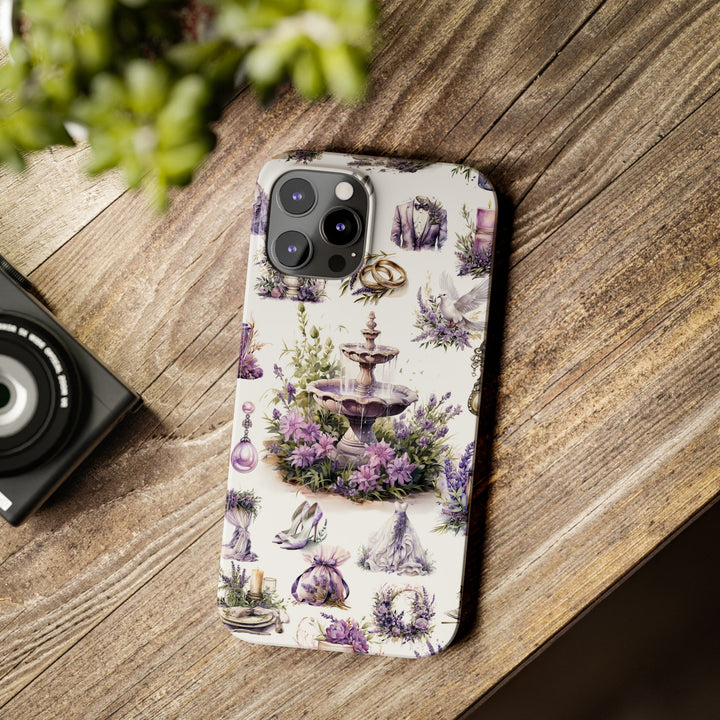 Slim Cute Phone Cases for Iphone | iPhone 15 Case | iPhone 15 Pro Max Case, Iphone 14, Iphone 14 Pro Max, Iphone 13, Lavender Wedding Theme - Studio40ParkLane