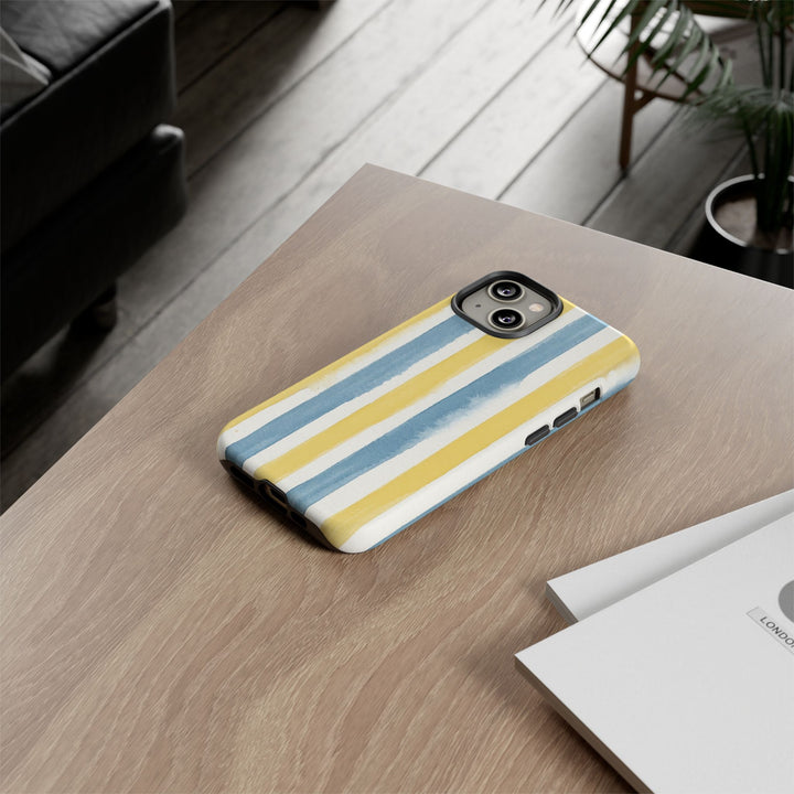 Tough Cute Yellow Stripes Phone Case, for IPhone 17 Pro Max | Iphone 17 Air, Iphone 16, IPhone 15, 14 13 12, Samsung Galaxy S26, S25, S24, S23 - Studio40ParkLane