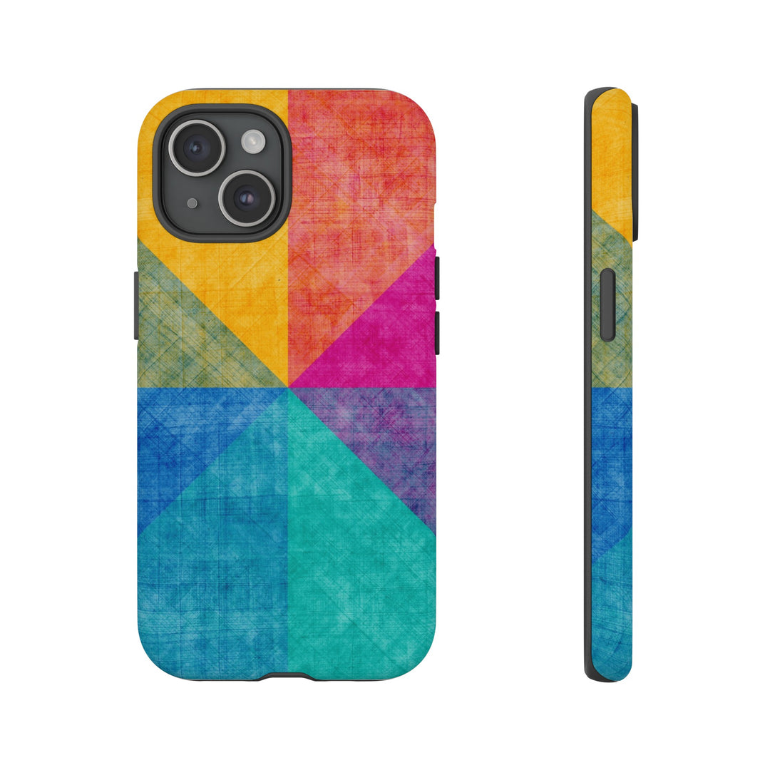 Impact Resistant, Colored Shapes, Cute Phone Cases for Samsung S24, S23, S22, S21, IPhone 15 pro Iphone 14 pro Iphone 13 IPhone 12 Iphone 11 - Studio40ParkLane