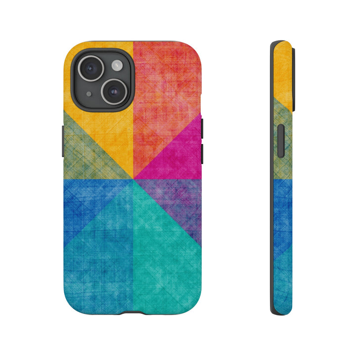 Impact Resistant, Colored Shapes, Cute Phone Cases for Samsung S24, S23, S22, S21, IPhone 15 pro Iphone 14 pro Iphone 13 IPhone 12 Iphone 11 - Studio40ParkLane