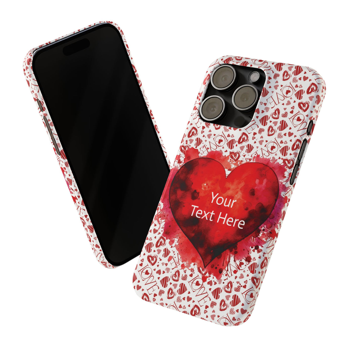 Slim Cute iPhone Cases - | iPhone 15 Case | iPhone 15 Pro Max Case, Iphone 14 Case, Iphone 14 Pro Max, Iphone 13, Valentine Hearts Love