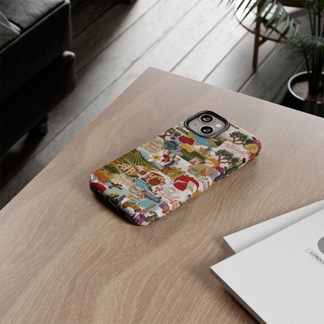 Italy Tuscany Coquette Collage Tough Premium Phone Case - For iPhone 17 Pro Max iPhone 16 Pro iPhone 15 Iphone 14 Plus 13 Pro 12 11 10 XR - Studio40ParkLane