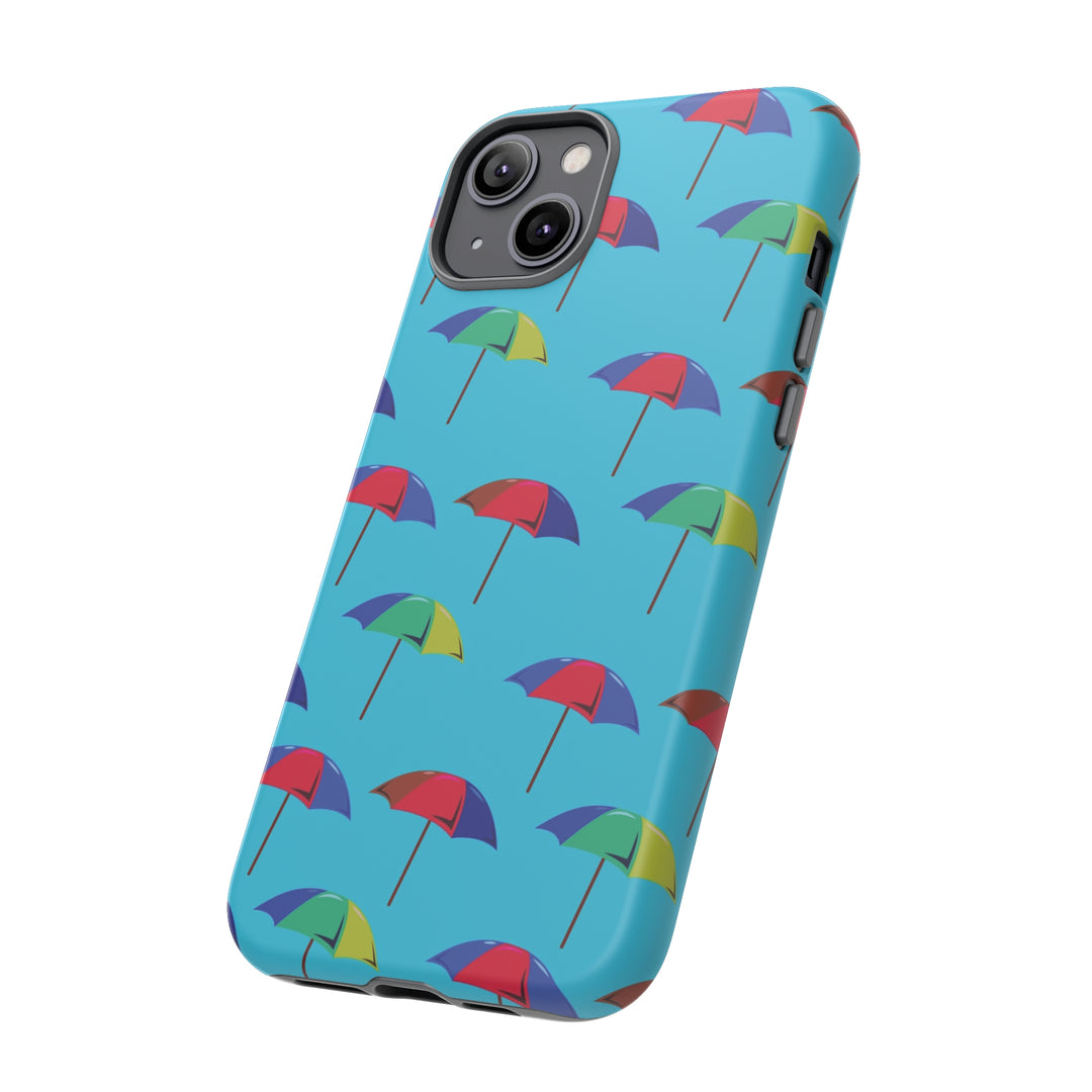 Cute IPhone Case | Colorful Beach Parasols Blue, iPhone 15 Case | iPhone 15 Pro Case, Iphone 14 Case, Iphone 14 Pro Max Case, Protective Iphone Case - Studio40ParkLane