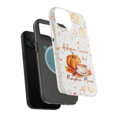 Fall Leaves Pumpkins Tough Magsafe Cute Phone Cases for Iphone | iPhone 15 Case | iPhone 15 Pro Max Case, Iphone 14, Iphone 14 13 12 11 10 9 8 7 - Studio40ParkLane