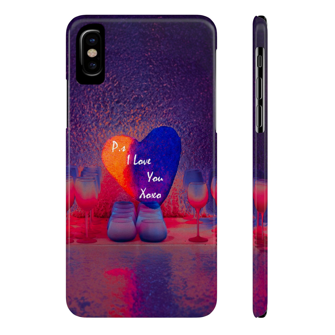 Slim Cute Phone Cases for Iphone - | iPhone 15 Case | iPhone 15 Pro Max Case, Iphone 14 Case, Iphone 14 Pro Max, Iphone 13, PS I Love You Heart - Studio40ParkLane
