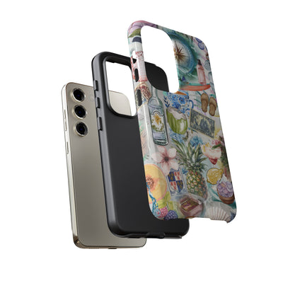 Impact Resistant, Travel Coquette Collage, Cute Phone Cases for Samsung S24, S23, S22, S21, IPhone 15 pro Iphone 14 pro Iphone 13 IPhone 12 Iphone 11