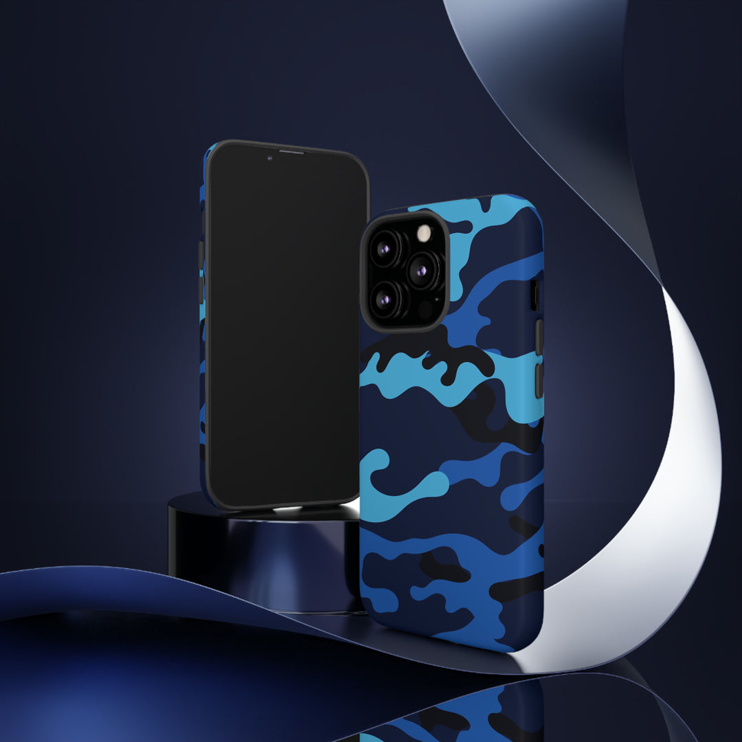 Cool Phone Case | Blue Camouflage, For iPhone 15 Case | iPhone 15 Pro Case, Iphone 14 Case, Iphone 14 Pro Max Case, Protective Iphone Case - Studio40ParkLane