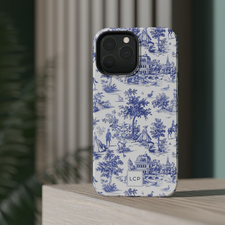 Custom Personalized French Toile Magsafe Phone Case for Iphone 18 - iPhone 17 Pro Max Air Plus 15 14 13 12 11, Samsung Galaxy Phone Cases - Studio40ParkLane