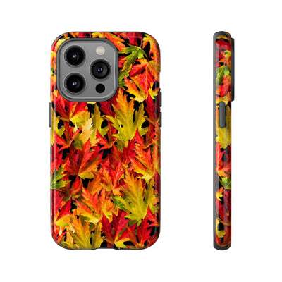 Fall Leaves Impact Resistant, Cute Phone Cases for Samsung S24, S23, S22, S21, IPhone 15 pro Iphone 14 pro Iphone 13 IPhone 12 Iphone 11