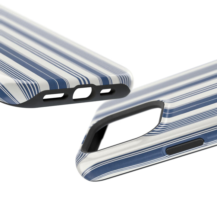 MagSafe Cute Phone Case, Coastal Striped Phone Case for iPhone 17 16 15 14 13 12 Pro Max, Samsung S26 S25 S24 Ultra case - Studio40ParkLane