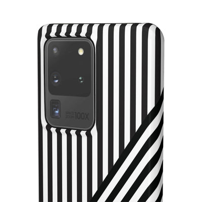 Aesthetic Black White Stripes Cute Phone Case Sleek Snap - For iPhone 17 Pro Max iPhone 16 Pro iPhone 15 Iphone 14 Plus 13 Pro 12 11 10 Gift - Studio40ParkLane