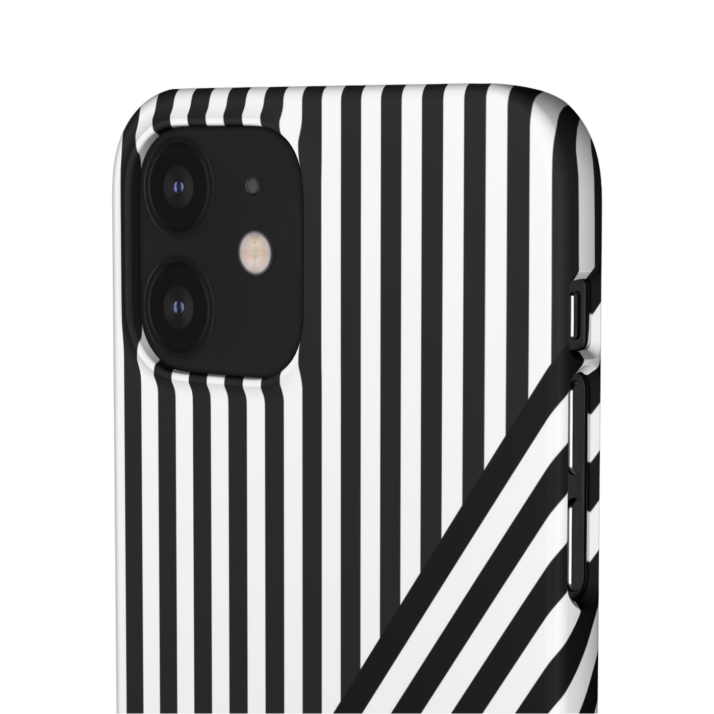 Aesthetic Black White Stripes Cute Phone Case Sleek Snap - For iPhone 17 Pro Max iPhone 16 Pro iPhone 15 Iphone 14 Plus 13 Pro 12 11 10 Gift - Studio40ParkLane