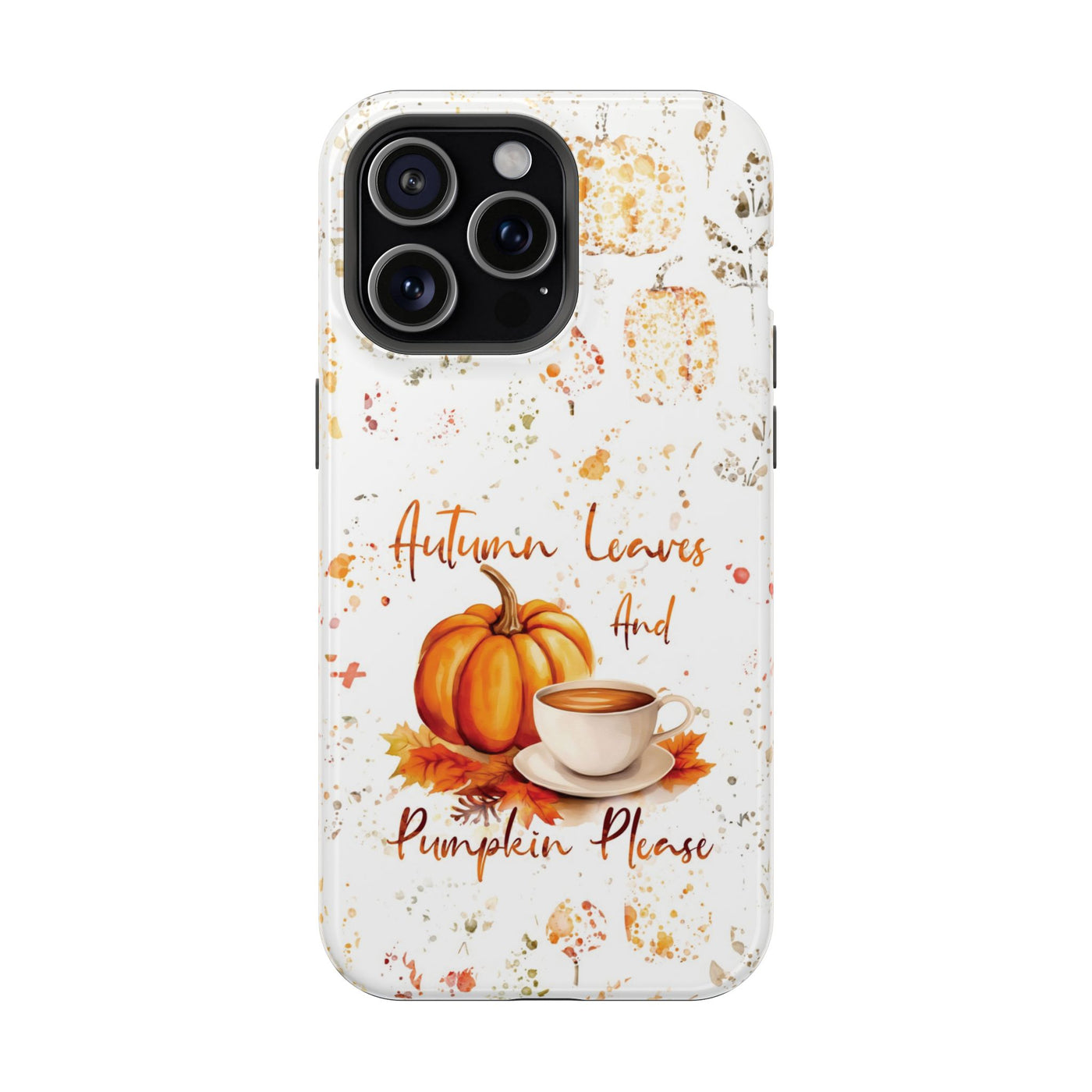 Fall Leaves Pumpkins Tough Magsafe Cute Phone Cases for Iphone | iPhone 15 Case | iPhone 15 Pro Max Case, Iphone 14, Iphone 14 13 12 11 10 9 8 7 - Studio40ParkLane