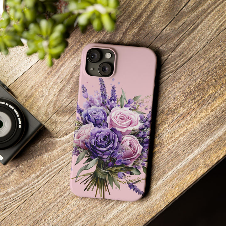 Slim Lavender Bouquet Flowers Cute Phone Cases for Iphone 16 Pro Max | iPhone 15 Case | iPhone 15 Pro Max Case, Iphone 14, Iphone 14 Pro Max, Iphone 13 12 11 8 7 - Studio40ParkLane