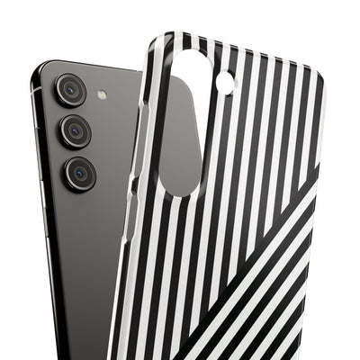 Aesthetic Black White Stripes Cute Phone Case Sleek Snap - For iPhone 17 Pro Max iPhone 16 Pro iPhone 15 Iphone 14 Plus 13 Pro 12 11 10 Gift - Studio40ParkLane