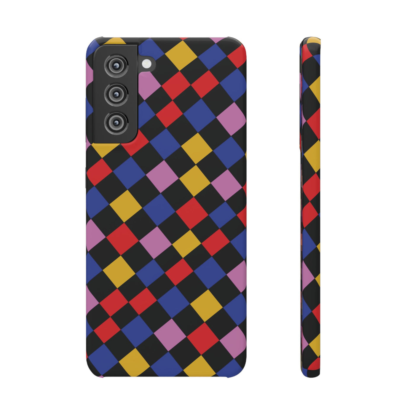 Colorful Checkerboard Cute Phone Case - Sleek Snap - for iPhone 16 15 14 13 12 11 Max Pro Plus Samsung Galaxy S24 S23 S22 S21 S20 Plus Ultra - Studio40ParkLane