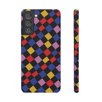 Colorful Checkerboard Cute Phone Case - Sleek Snap - for iPhone 16 15 14 13 12 11 Max Pro Plus Samsung Galaxy S24 S23 S22 S21 S20 Plus Ultra - Studio40ParkLane