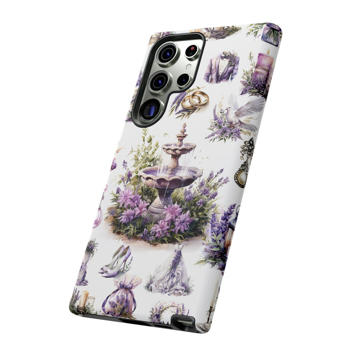 Impact Resistant, Lavender Wedding, Cute Phone Cases for Samsung S24, S23, S22, S21, IPhone 15 pro Iphone 14 pro Iphone 13 IPhone 12 Iphone 11 - Studio40ParkLane