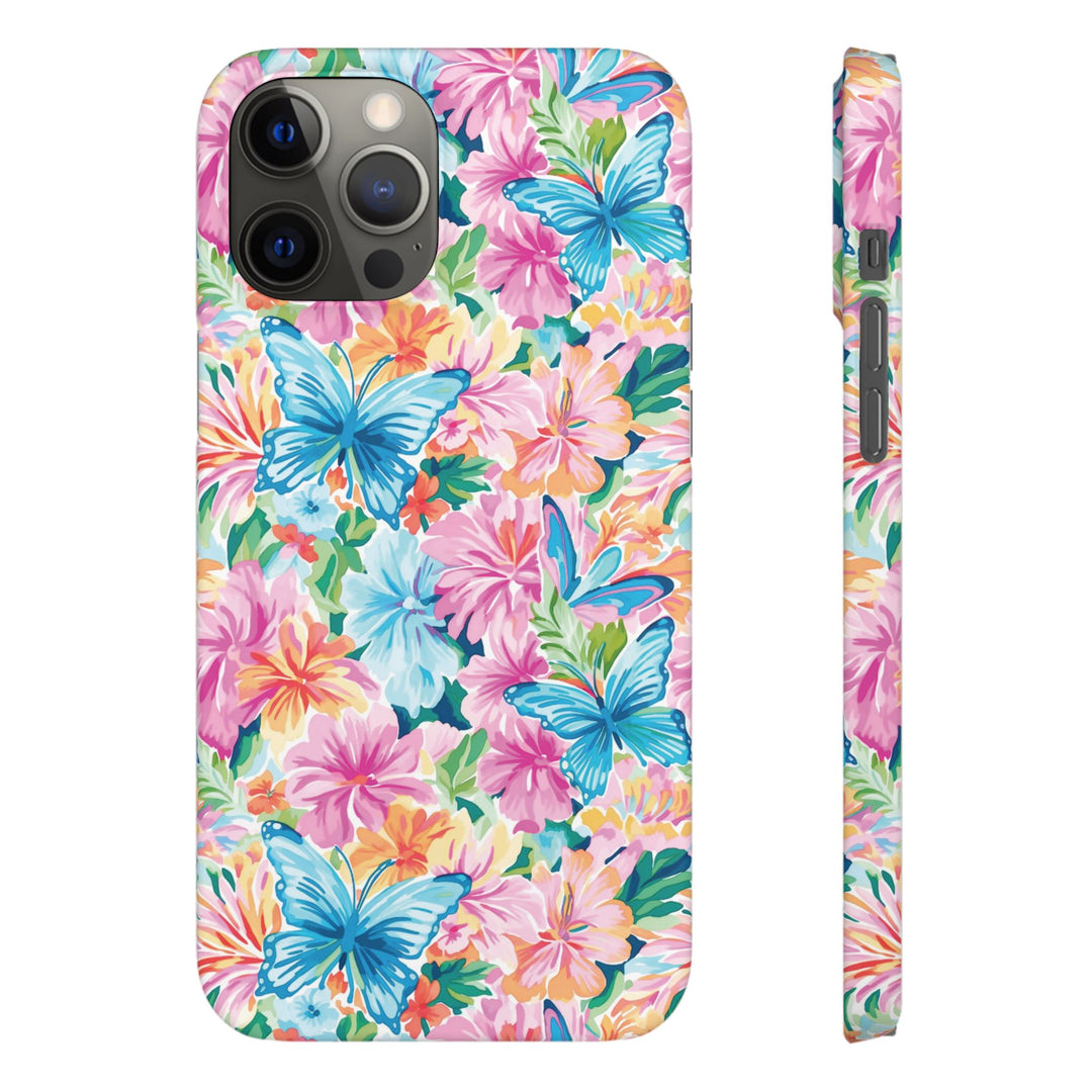Sleek Snap Butterflies Flowers Cute Phone Case for iPhone 16 15 14 13 12 11 X Xs Max Xr Pro Plus Samsung Galaxy S24 S23 S22 S21 S20 Ultra