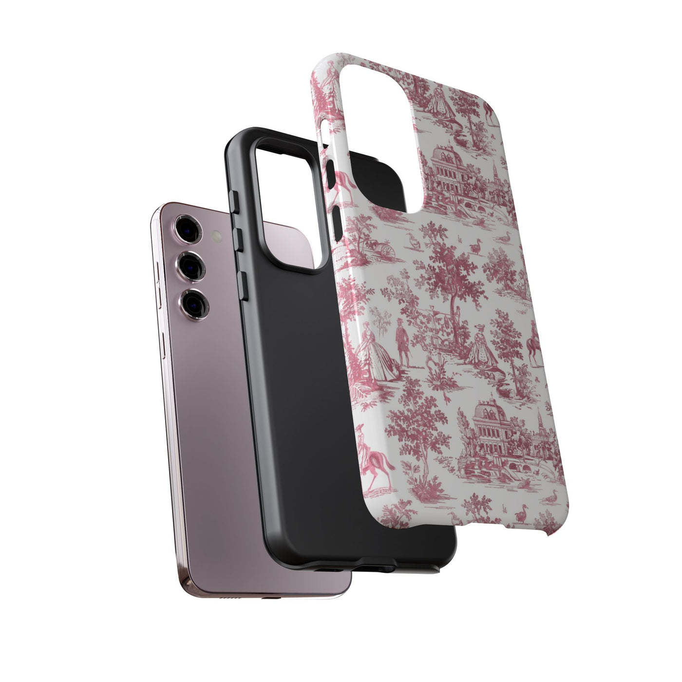 Premium Tough French Toile Gift for Her Cute Phone Cases for Samsung S25, S24, S23, S22, S21 Iphone, 16, 15, 14, 13, 12 Plus Max Pro Ultra - Studio40ParkLane