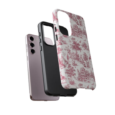 Premium Tough French Toile Gift for Her Cute Phone Cases for Samsung S25, S24, S23, S22, S21 Iphone, 16, 15, 14, 13, 12 Plus Max Pro Ultra - Studio40ParkLane