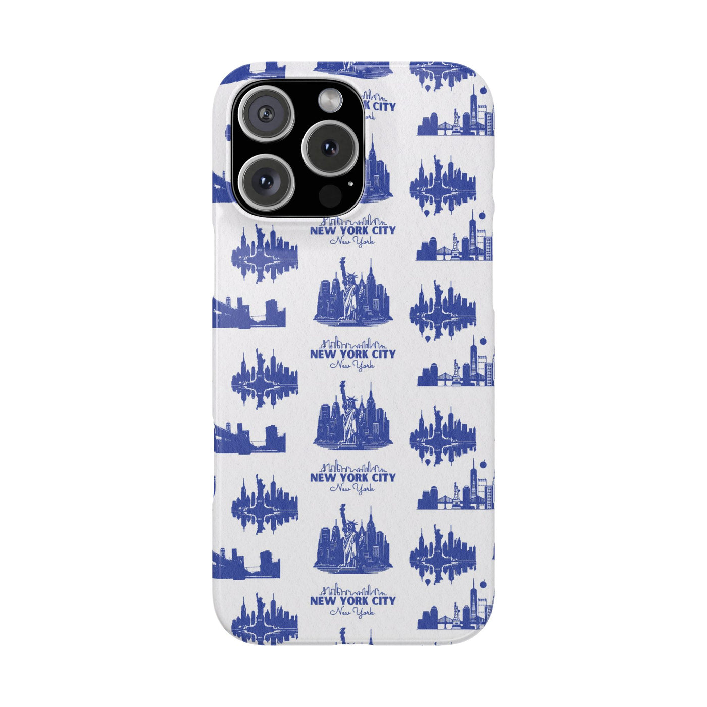 Slim New York Skyline Blue Collage Coquette Gift for Her Cute Phone Cases for Iphone 16 Pro Max | iPhone 15 Case | iPhone 15 Pro Max Case, Iphone 14, Iphone 14 Pro Max, Iphone 13 12 11 8 7