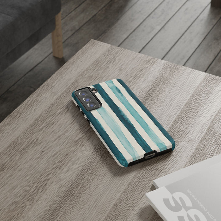Tough Cute Green Stripes Phone Case, for IPhone 17 Pro Max | Iphone 17 Air, Iphone 16, IPhone 15, 14 13 12, Samsung Galaxy S26, S25, S24, S23