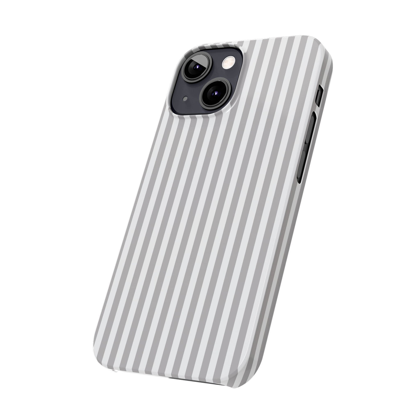 Slim Light Grey Striped Cute Phone Case for Iphone 16 - | iPhone 15 Pro Max Case | iPhone 14 Case Iphone 13 12 11 10 9 8 7 Gift for Her - Studio40ParkLane