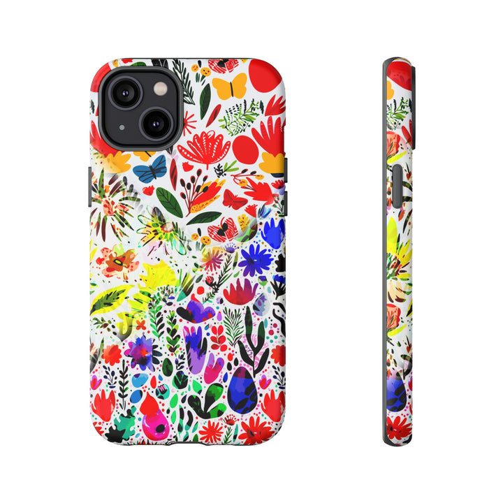 Impact Resistant, Colored Flowers, Cute Phone Cases for Samsung S24, S23, S22, S21, IPhone 15 pro Iphone 14 pro Iphone 13 IPhone 12 Iphone 11 - Studio40ParkLane