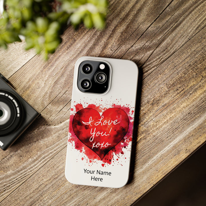 Slim Custom Personalized Valentine Love Gift for Her Cute Phone Cases for Iphone 16 Pro Max | iPhone 15 Case | iPhone 15 Pro Max Case, Iphone 14, 13, 12, 11, 10, 8, 7 - Studio40ParkLane