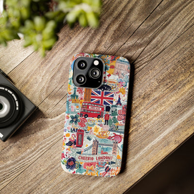 Slim London England Coquette Collage Cute Phone Case for Iphone 17 - | iPhone 16 Pro Max Case | iPhone 15 Case Iphone 14 13 12 11 10 9 8 7 - Studio40ParkLane
