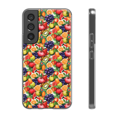 Cute Flexi Phone Cases, Summer Fruit Mix, Compatible with Samsung Galaxy S23, Samsung S22, Samsung S21, Samsung S20, Galaxy S20 Ultra