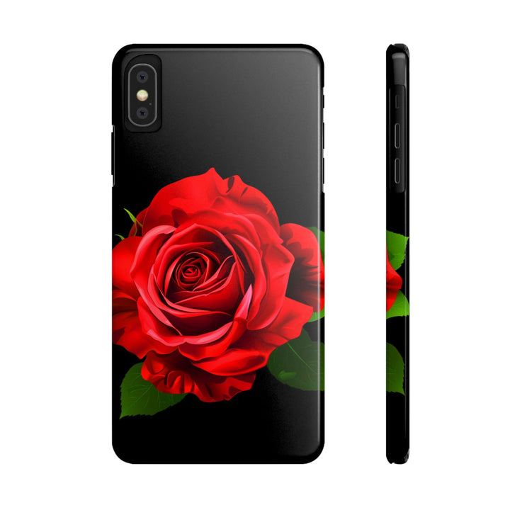 Slim Red Rose Flowers Gift for Her Cute Phone Cases for Iphone 16 Pro Max | iPhone 15 Case | iPhone 15 Pro Max Case, Iphone 14, Iphone 14 Pro Max, Iphone 13 12 11 8 7 - Studio40ParkLane
