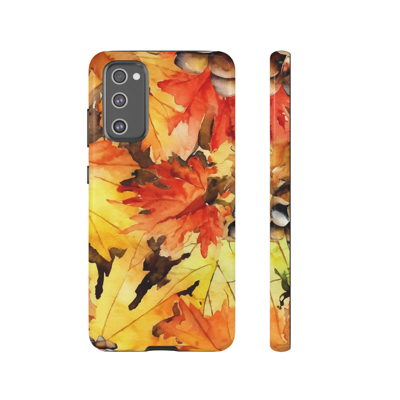 Impact Resistant, Fall Leaves, Cute Phone Cases for Samsung S24, S23, S22, S21, IPhone 15 pro Iphone 14 pro Iphone 13 IPhone 12 Iphone 11