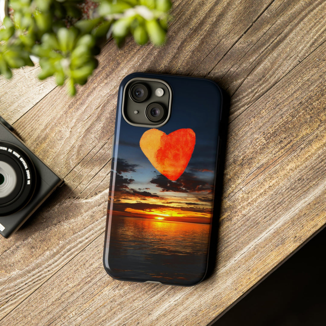 Cute IPhone Case | Rising Heart Love Sunset, iPhone 15 Case | iPhone 15 Pro Case, Iphone 14 Case, Iphone 14 Pro Max Case - Studio40ParkLane
