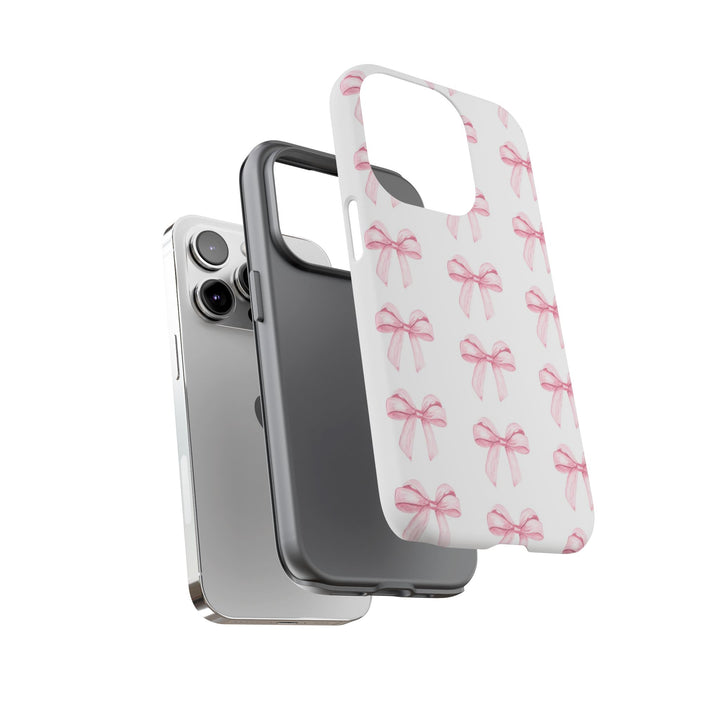 Pink Bows Cute Phone Case, for IPhone 16 Pro Max | Iphone 15, Iphone 14, IPhone 13 Case, 11 8 7, Samsung Galaxy S24, S23, S22, S21, 2 Layer Protection - Studio40ParkLane