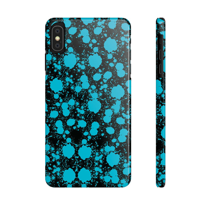 Slim Cute Phone Cases for Iphone - | iPhone 15 Case | iPhone 15 Pro Max Case, Iphone 14 Case, Iphone 14 Pro Max, Iphone 13, Blue Paint Blots Splash - Studio40ParkLane